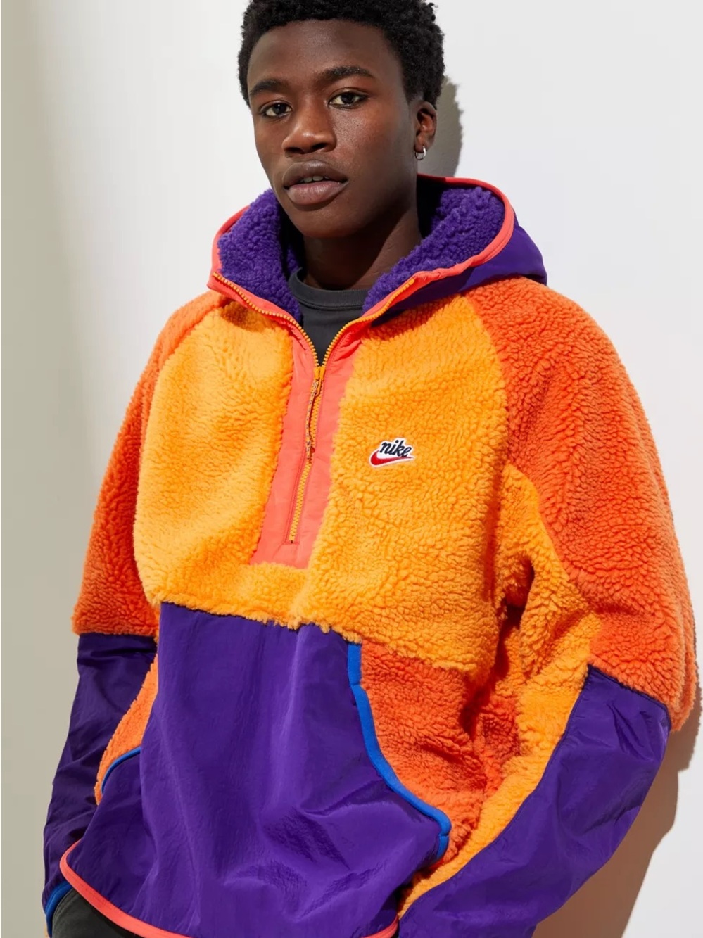Nike Sportswear Sherpa Fleece Half-Zip Pullover (Style BV3766-886). - Picture 5 of 11